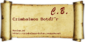 Czimbalmos Botár névjegykártya